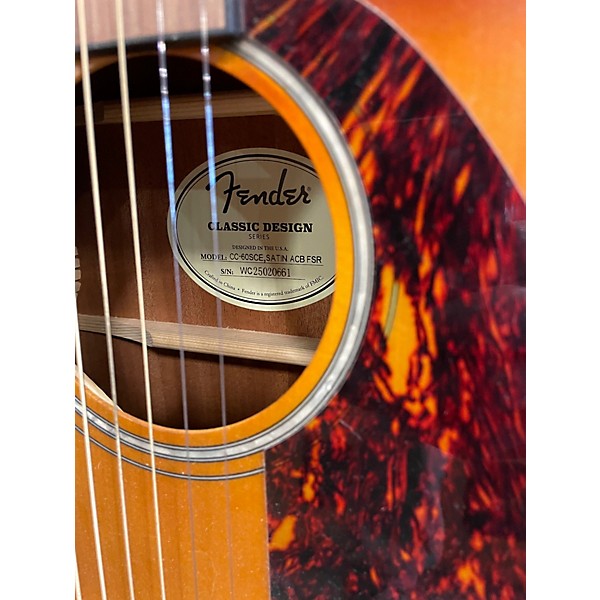 Used Fender CC60SCE Natural Acoustic Electric Guitar