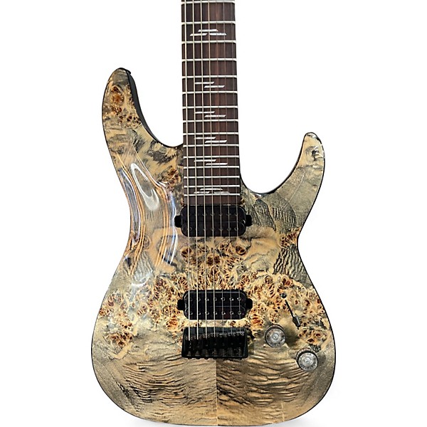 Used Schecter Guitar Research OMEN ELITE 7 BURL Solid Body Electric Guitar