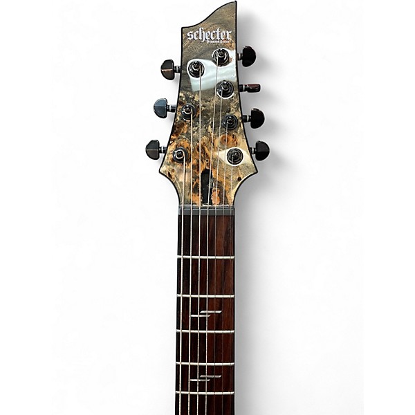 Used Schecter Guitar Research OMEN ELITE 7 BURL Solid Body Electric Guitar