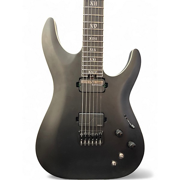 Used Schecter Guitar Research EVIL TWIN Black Solid Body Electric Guitar