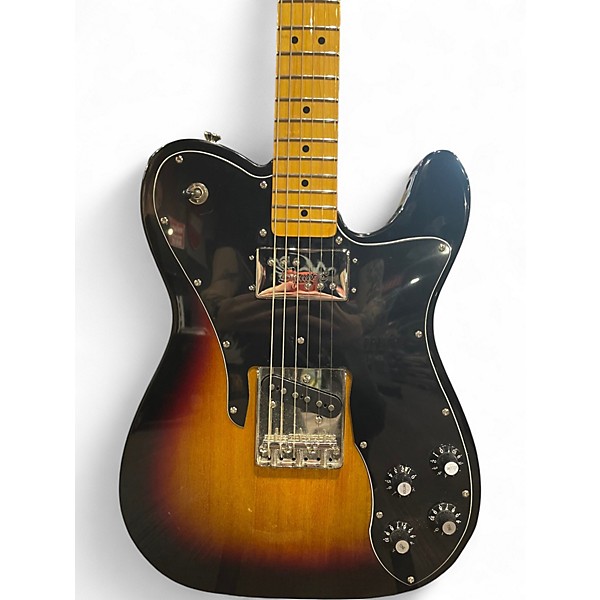 Used Squier Telecaster Custom 2 Color Sunburst Solid Body Electric Guitar