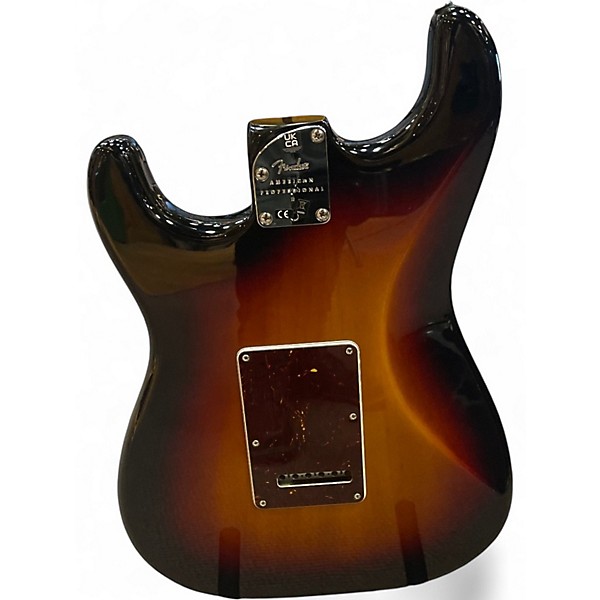 Used Fender American Professional II Stratocaster 3 Tone Sunburst Solid Body Electric Guitar