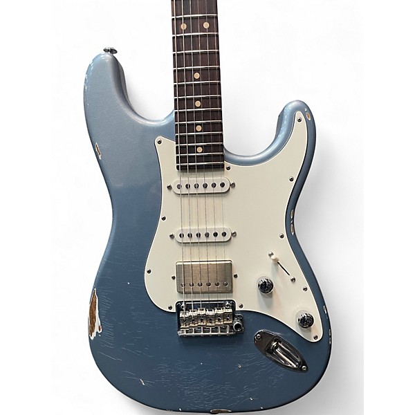 Used Suhr custom classic s antique Ice Blue Metallic Solid Body Electric Guitar