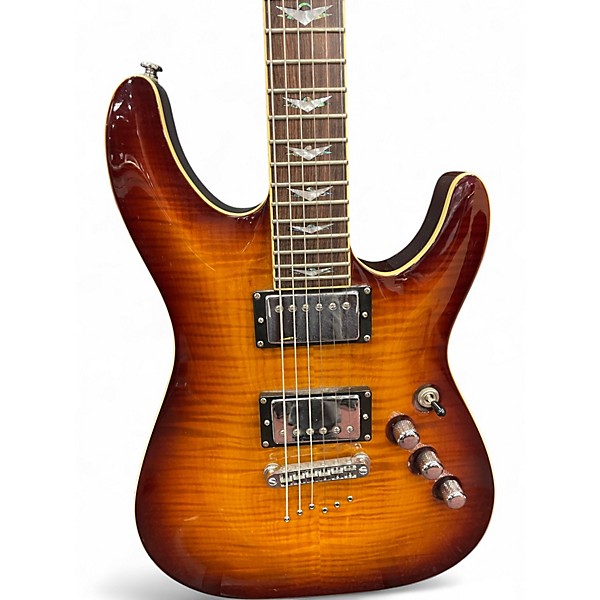 Used Schecter Guitar Research C1 Plus Vintage Honeyburst Solid Body Electric Guitar