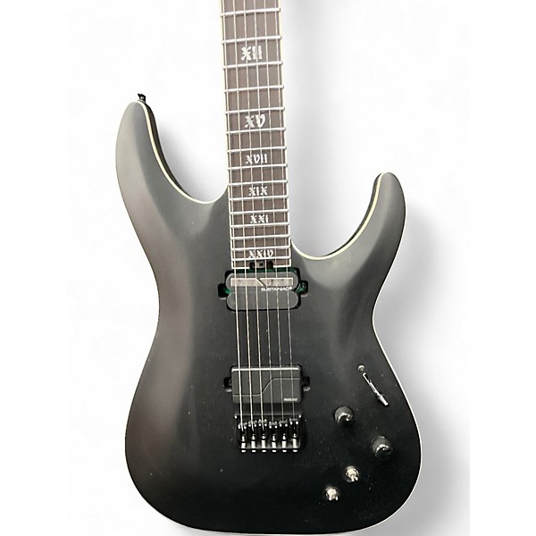 Used Schecter Guitar Research C-1 S HT SLS Elite Evil Twin Satin Black Solid Body Electric Guitar