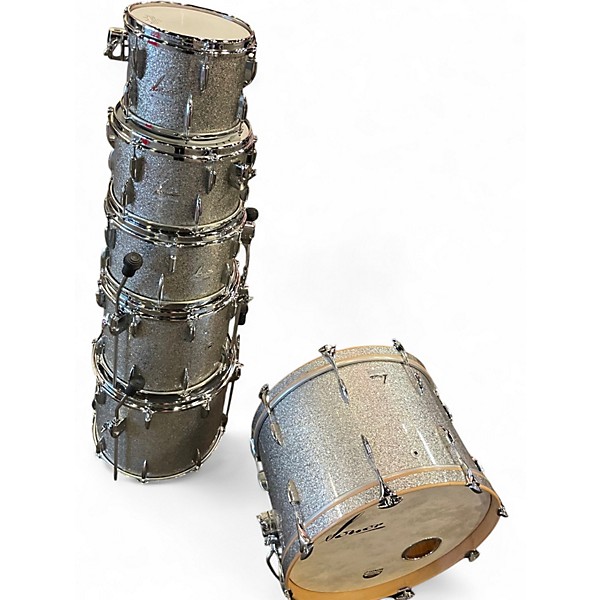 Used SONOR 6 Piece VINTAGE SERIES Silver Sparkle Drum Kit