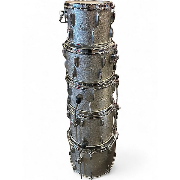 Used SONOR 6 Piece VINTAGE SERIES Silver Sparkle Drum Kit