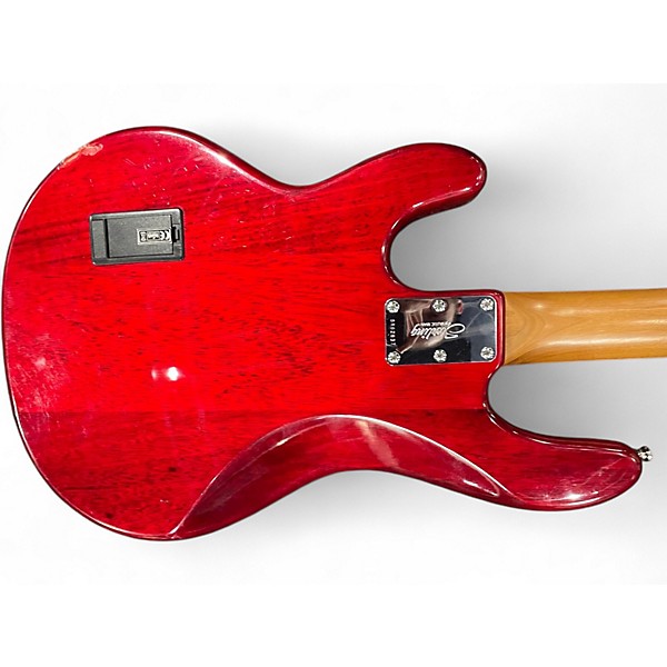Used Ernie Ball Music Man Stingray 4 String Trans Amber Electric Bass Guitar