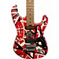 Used EVH Striped Series Frankie Red with Black and White Stripes Solid Body Electric Guitar