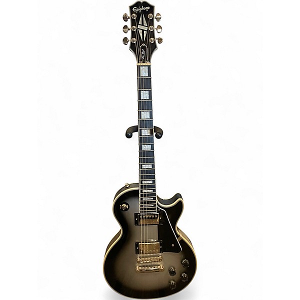 Used Epiphone Les Paul Custom Silverburst Solid Body Electric Guitar