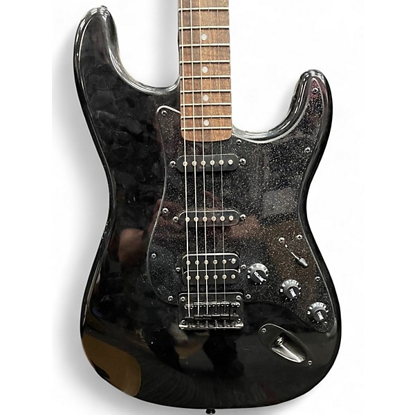 Used Squier Bullet Stratocaster HSS Black Solid Body Electric Guitar