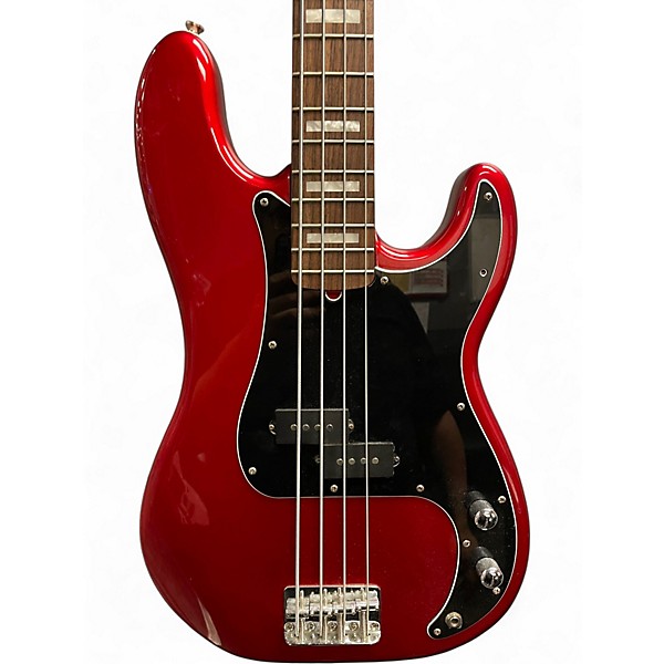 Used Partscaster PERCISION BASS Candy Apple Red Electric Bass Guitar
