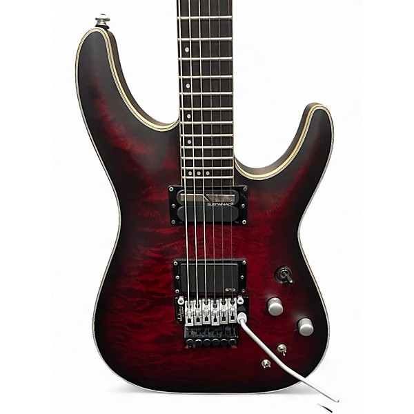 Used 2024 Schecter Guitar Research C-1 FRS PLATINUM Crimson Red Burst Solid Body Electric Guitar