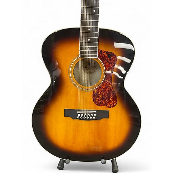 Used Guild F2512E Sunburst 12 String Acoustic Electric Guitar