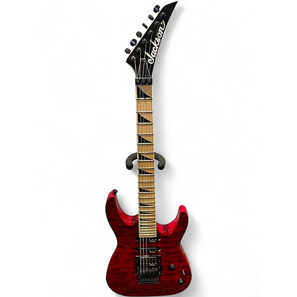Used Jackson JS34Q DKA-M Dinky Archtop Transparent Red Solid Body Electric Guitar