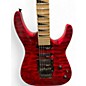 Used Jackson JS34Q DKA-M Dinky Archtop Transparent Red Solid Body Electric Guitar