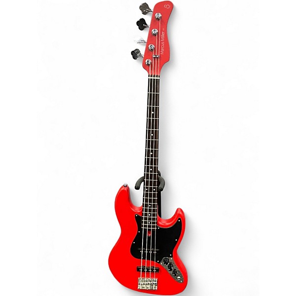 Used Marcus Miller Sire V3P Satin Red Electric Bass Guitar