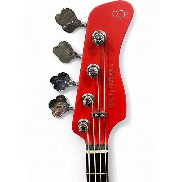 Used Marcus Miller Sire V3P Satin Red Electric Bass Guitar