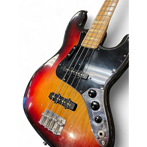 Vintage 1976 Fender 1970S Jazz Bass 3 Color Sunburst Electric Bass Guitar