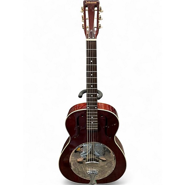 Used Johnson JR-550 Wine Red Resonator Guitar