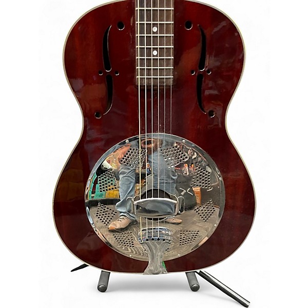 Used Johnson JR-550 Wine Red Resonator Guitar