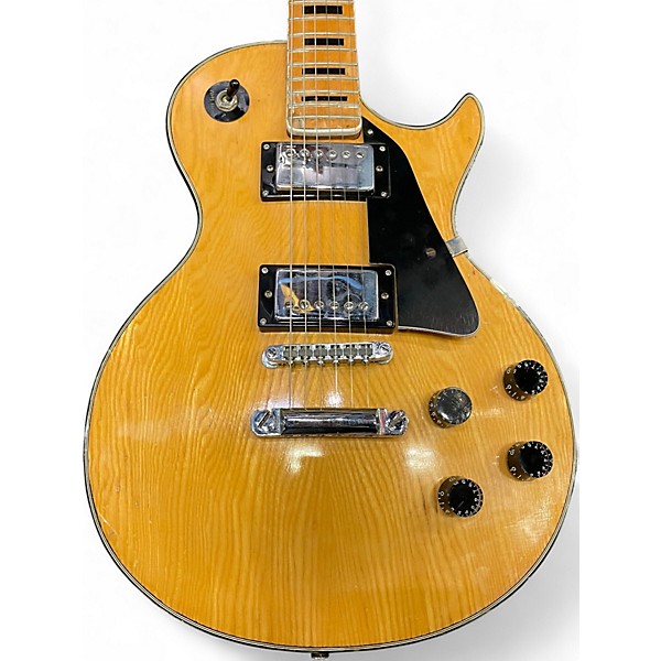 Used Hondo II LES PAUL Natural Solid Body Electric Guitar