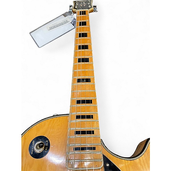 Used Hondo II LES PAUL Natural Solid Body Electric Guitar