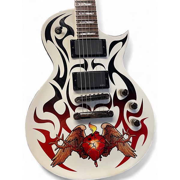 Used Ltd EC-Redburn white Solid Body Electric Guitar