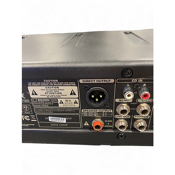 Used Behringer BXD3000H Bass Amp Head