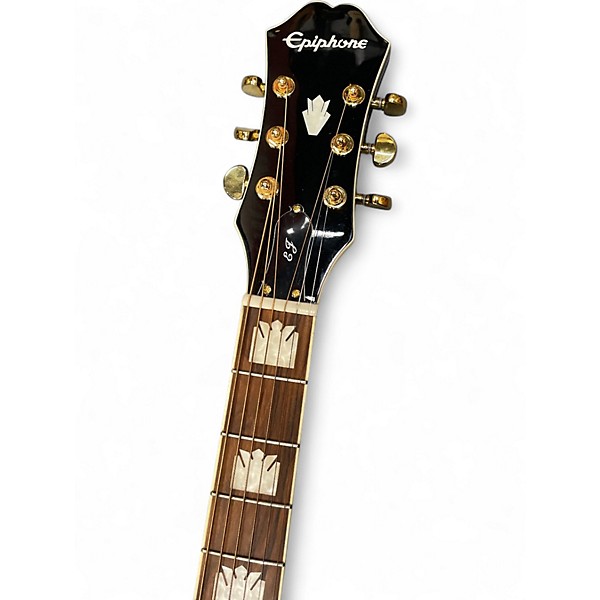 Used Epiphone j-200ec Black Acoustic Electric Guitar