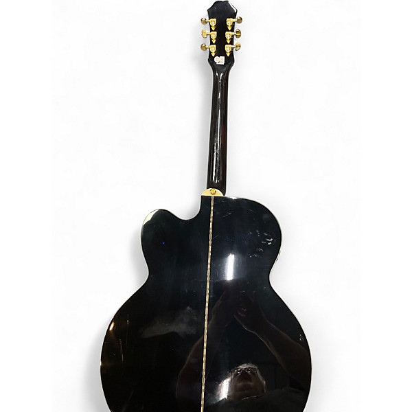 Used Epiphone j-200ec Black Acoustic Electric Guitar