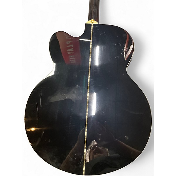 Used Epiphone j-200ec Black Acoustic Electric Guitar