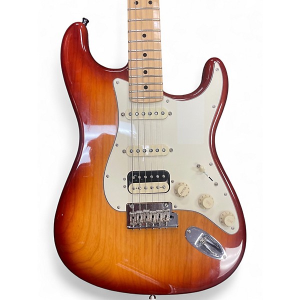 Used Fender American Professional Stratocaster HSS Shawbucker Cherry Sunburst Solid Body Electric Guitar