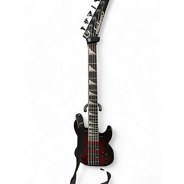 Used Jackson JS3V Concert 5 String Trans Red Electric Bass Guitar