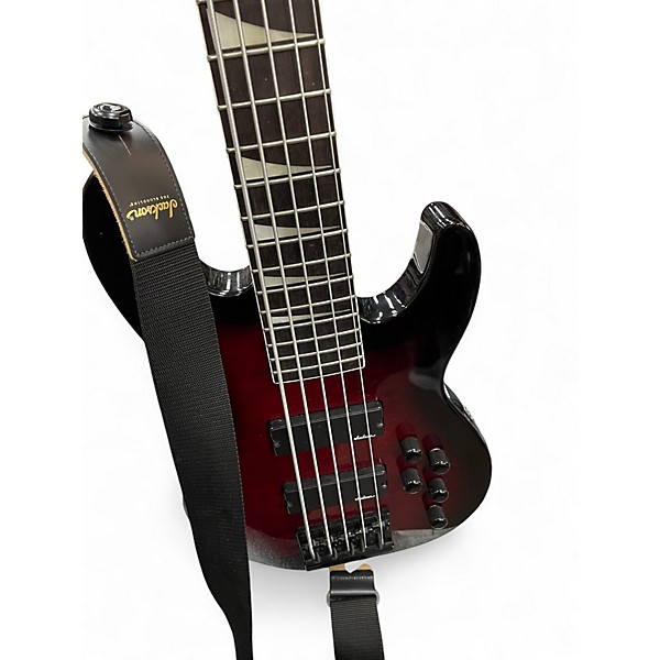 Used Jackson JS3V Concert 5 String Trans Red Electric Bass Guitar