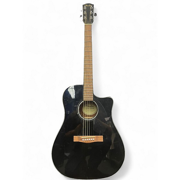 Used Fender CD60SCE BLACK Acoustic Electric Guitar