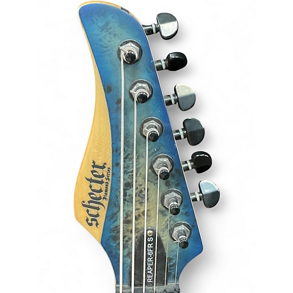 Used Schecter Guitar Research REAPER 6FRS Sky Burst Solid Body Electric Guitar