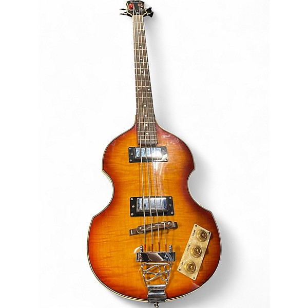 Vintage 1990s Epiphone Viola 2 Tone Sunburst Electric Bass Guitar
