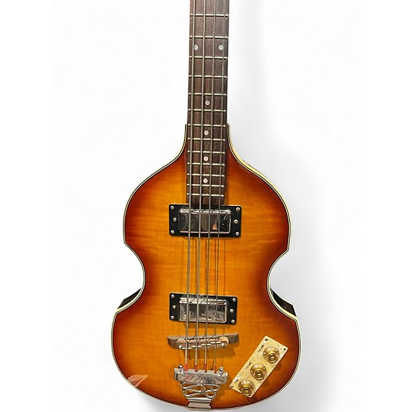 Vintage 1990s Epiphone Viola 2 Tone Sunburst Electric Bass Guitar