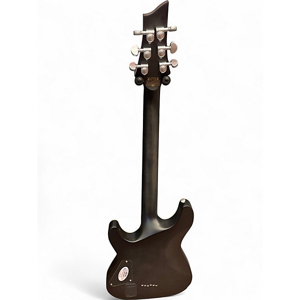 Used Schecter Guitar Research C1 Platinum Trans Black Solid Body Electric Guitar
