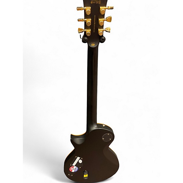 Used ESP LTD EC1000 Deluxe Black and Gold Solid Body Electric Guitar