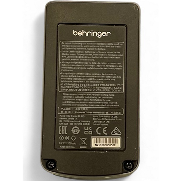 Used Behringer VD400 Vintage Delay Effect Pedal