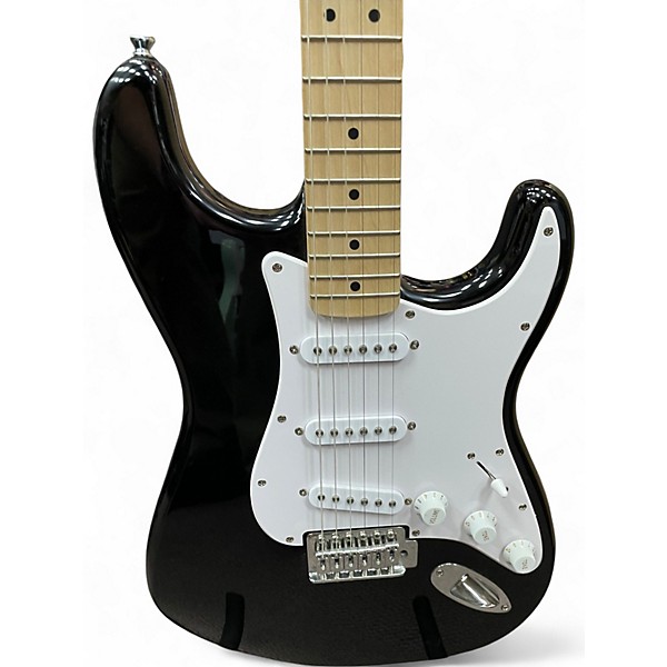 Used Squier Standard Stratocaster Black Solid Body Electric Guitar