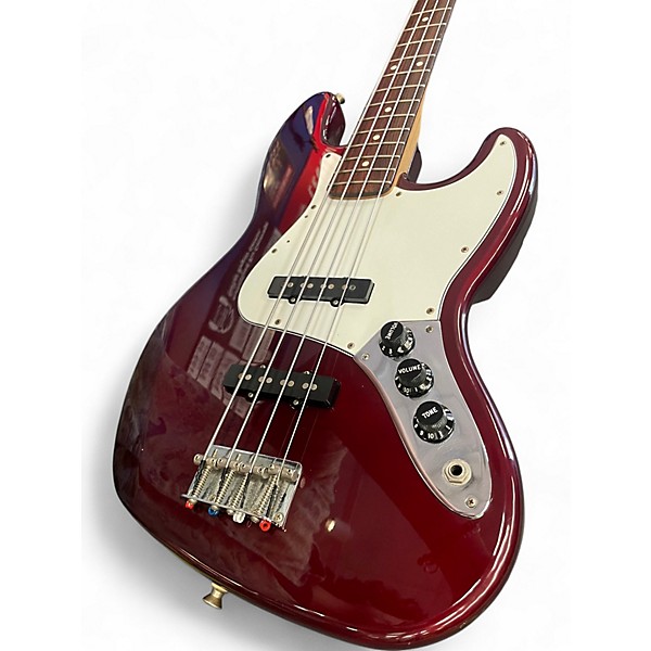 Used Fender jazz bass Maroon Electric Bass Guitar