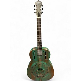 Used Recording King RM 997 VG DISTRESSED VINTAGE GREEN Resonator Guitar