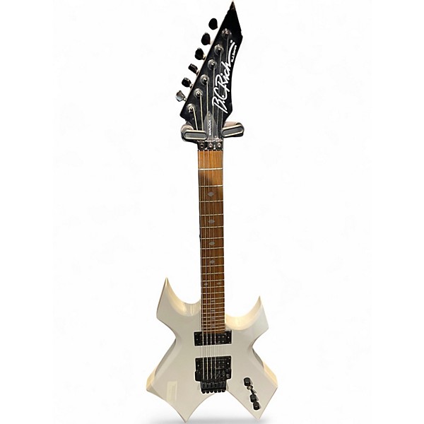 Used B.C. Rich NJ Series Warlock Alpine White Solid Body Electric Guitar