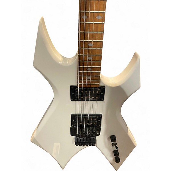 Used B.C. Rich NJ Series Warlock Alpine White Solid Body Electric Guitar