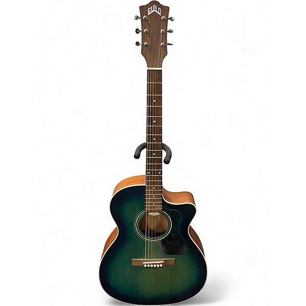 Used Guild OM-240CE Blue Burst Acoustic Electric Guitar