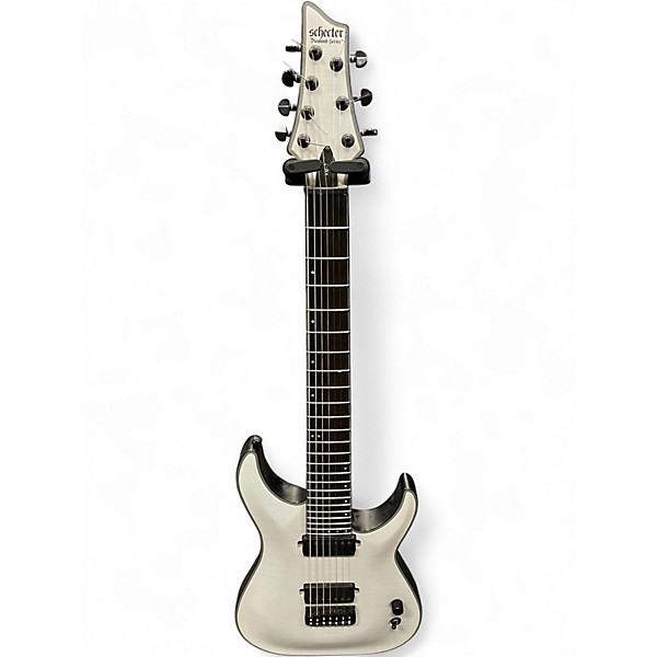 Used Schecter Guitar Research KM7 Trans White Solid Body Electric Guitar