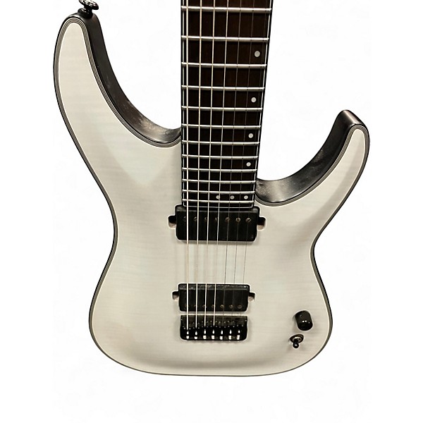Used Schecter Guitar Research KM7 Trans White Solid Body Electric Guitar